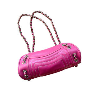 Vtg Y2K Sondra Roberts Hot Pink Purse Leather Baddie Feminine Barbie Elle Woods